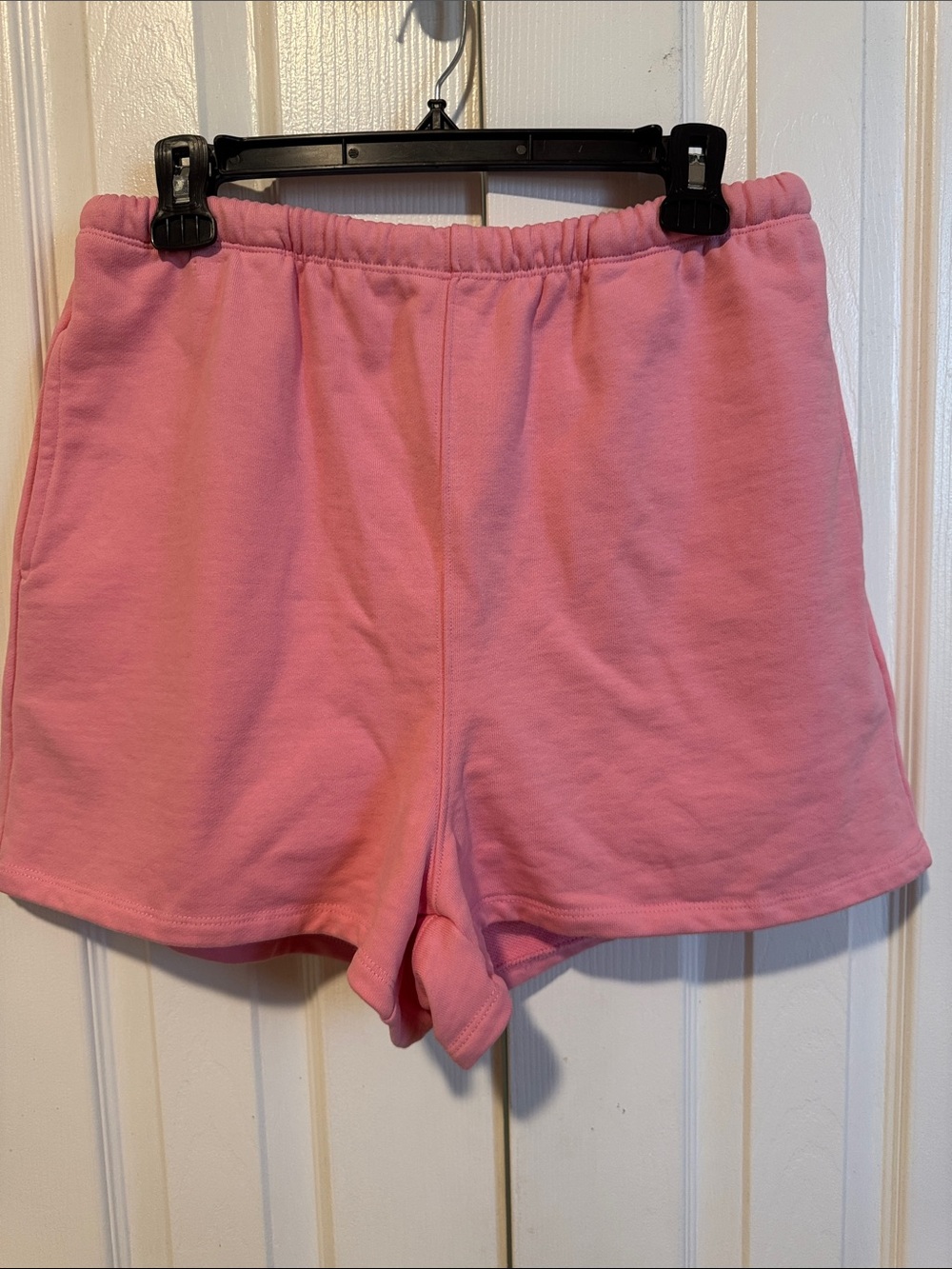 Women's Pink Elastic-Waist Casual Shorts